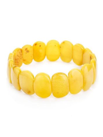 Honey Amber Flat Beaded Bracelet, image 
