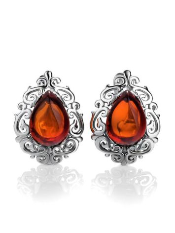 Amber Earrings In Sterling Silver The Luxor, image 