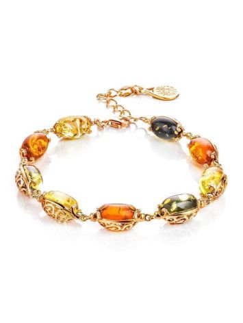 Link Amber Bracelet In Gold Plated Silver The Casablanca, image 
