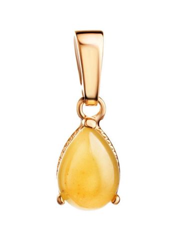 Honey Amber Pendant In Gold-Plated Silver The Twinkle, image 