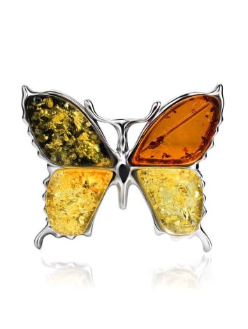 Amber Brooch In Sterling Silver The April, image 