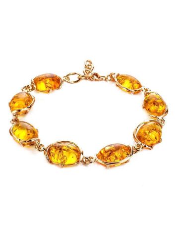 Link Amber Bracelet In Gold Plated Silver The Vivaldi, image 