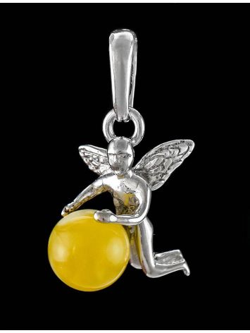 Honey Amber Pendant In Sterling Silver The Angel, image , picture 2