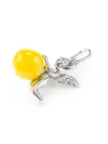 Honey Amber Pendant In Sterling Silver The Angel, image , picture 3