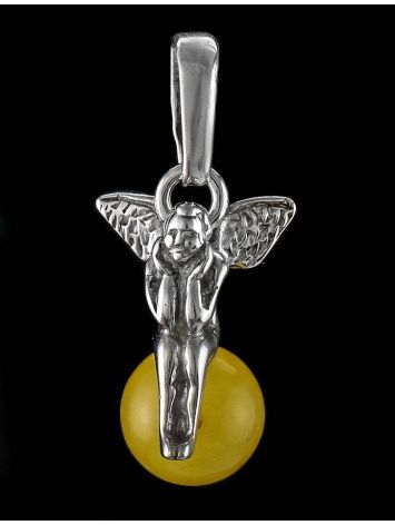 Honey Amber Pendant In Sterling Silver The Angel, image , picture 2