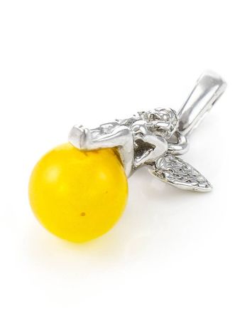 Honey Amber Pendant In Sterling Silver The Angel, image , picture 3