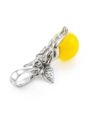 Honey Amber Pendant In Sterling Silver The Angel, image , picture 4