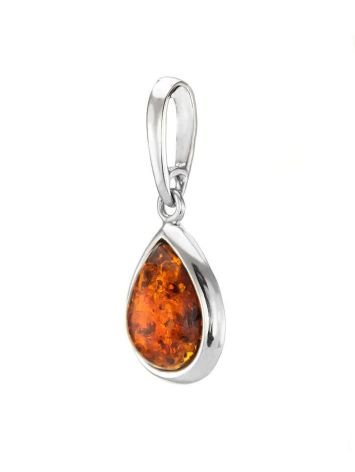Drop Amber Pendant In Sterling Silver The Fiori, image , picture 2
