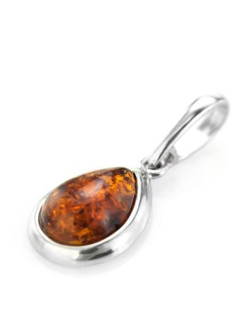 Drop Amber Pendant In Sterling Silver The Fiori, image , picture 4