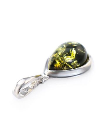 Green Amber Pendant In Sterling Silver The Fiori, image , picture 5