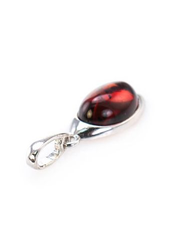 Elegant Silver Pendant With Cherry Amber The Amaranth, image , picture 5