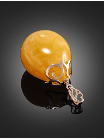 Honey Amber Pendant In Gold The Cascade, image , picture 2