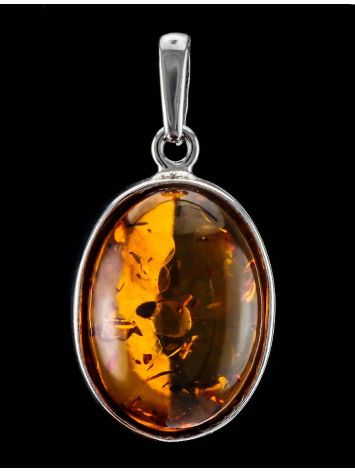 Cognac Amber Pendant In Sterling Silver The Goji, image , picture 5