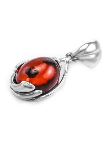 Drop Amber Pendant In Sterling Silver The Selena, image , picture 2