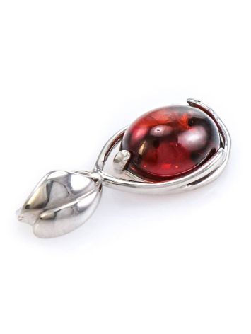 Drop Amber Pendant In Sterling Silver The Selena, image , picture 4