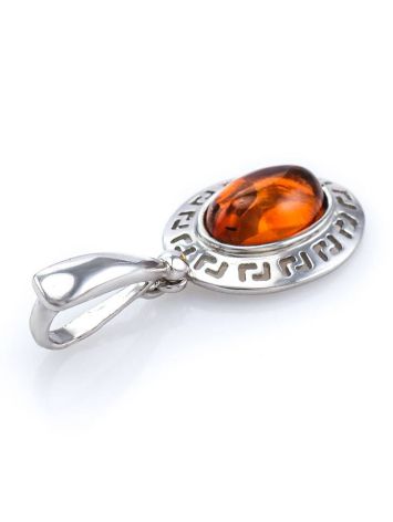 Cognac Amber Pendant In Sterling Silver The Ellas, image , picture 5