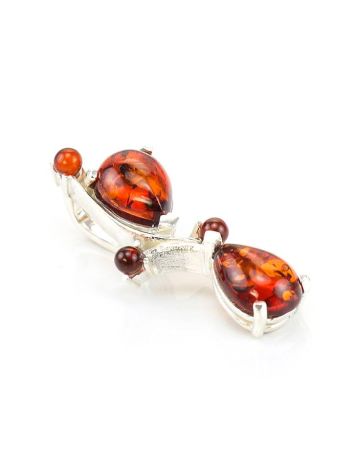 Cognac Amber Pendant In Sterling Silver The Symphony, image , picture 3