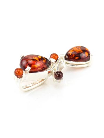 Cognac Amber Pendant In Sterling Silver The Symphony, image , picture 6