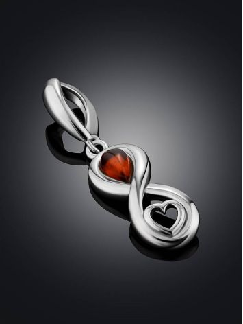 Infinity Symbol Amber Pendant In Sterling Silver The Amour, image , picture 2