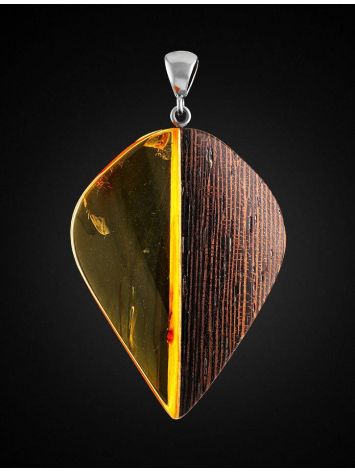 Wenge Wood Pendant With Lemon Amber The Indonesia, image , picture 3
