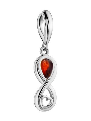 Infinity Symbol Amber Pendant In Sterling Silver The Amour, image , picture 4