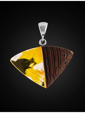 White Amber And Wood Pendant The Indonesia, image , picture 3