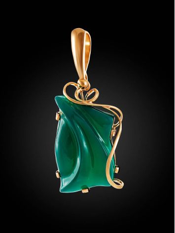 Green Onyx Silver Pendant The Serenade, image , picture 3