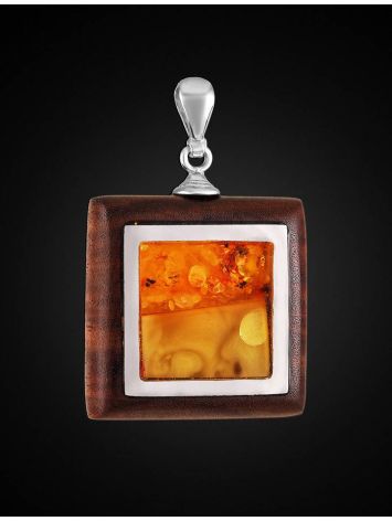 Handcrafted Honey Amber Pendant With Wood The Indonesia, image , picture 3