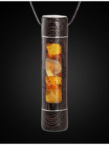 Amber And Wood Bar Pendant The Indonesia, image , picture 3