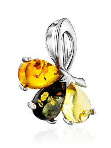 Floral Amber Pendant In Sterling Silver The Dandelion, image , picture 3