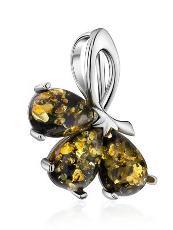 Floral Amber Pendant In Sterling Silver The Dandelion, image , picture 4