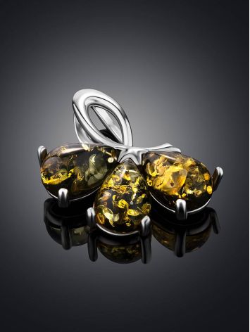 Floral Amber Pendant In Sterling Silver The Dandelion, image , picture 2