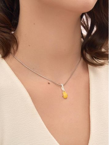 Honey Amber Pendant In Sterling Silver The Twinkle, image , picture 3