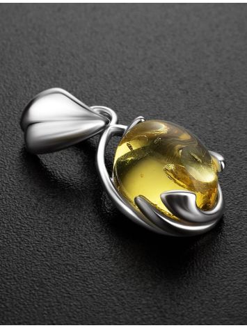 Drop Amber Pendant In Sterling Silver The Selena, image , picture 4