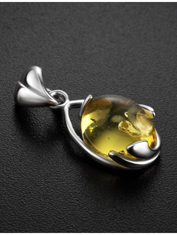 Drop Amber Pendant In Sterling Silver The Selena, image , picture 2