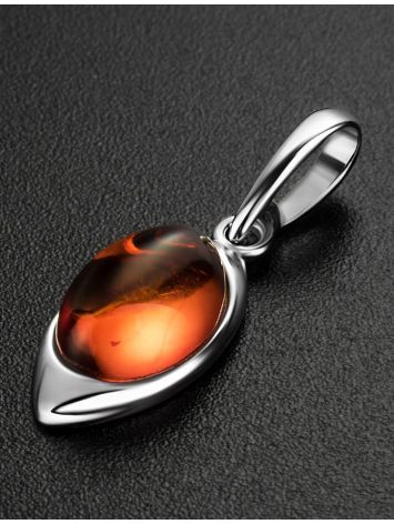 Sterling Silver Oval Pendant With Cognac Amber The Amaranth, image , picture 2