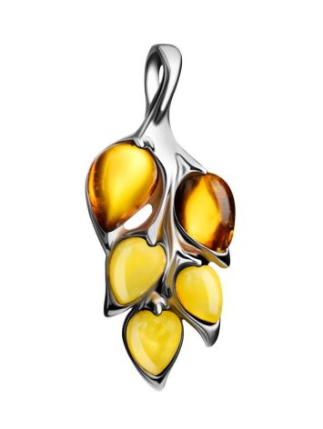 Leaf Amber Pendant In Sterling Silver The Verbena, image , picture 4