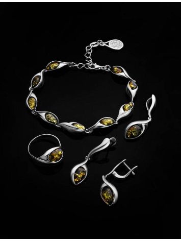 Floral Amber Pendant In Sterling Silver The Peony, image , picture 4