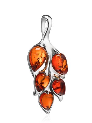 Leaf Amber Pendant In Sterling Silver The Verbena, image , picture 3