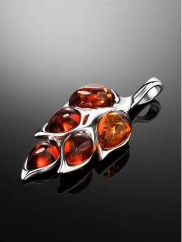 Leaf Amber Pendant In Sterling Silver The Verbena, image , picture 2