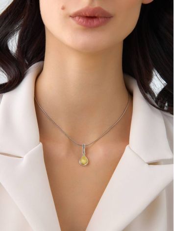 Honey Amber Pendant In Sterling Silver The Fiori, image , picture 2
