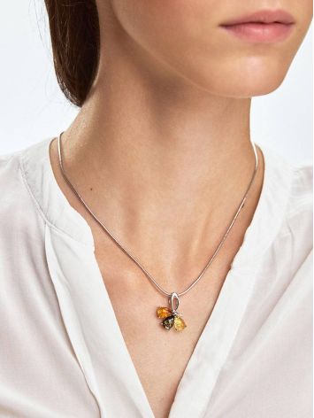 Floral Amber Pendant In Sterling Silver The Dandelion, image , picture 4