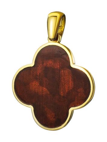 Alhambra Amber Pendant In Gold-Plated Silver The Monaco, image , picture 3