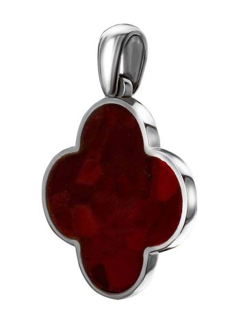 Clover Amber Pendant In Sterling Silver The Monaco, image , picture 5