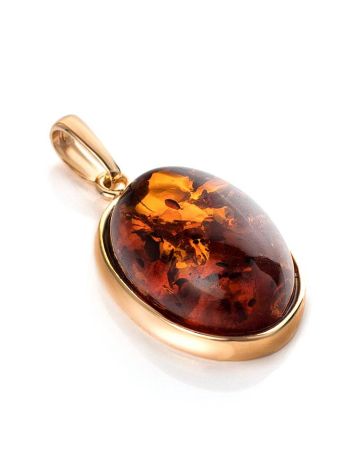 Drop Amber Pendant In Gold-Plated Silver The Goji, image , picture 4