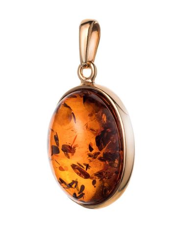 Drop Amber Pendant In Gold-Plated Silver The Goji, image , picture 5