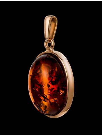 Drop Amber Pendant In Gold-Plated Silver The Goji, image , picture 3
