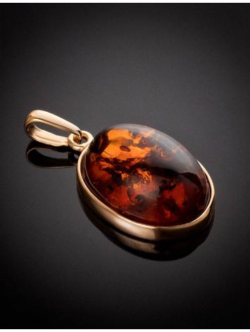 Drop Amber Pendant In Gold-Plated Silver The Goji, image , picture 2
