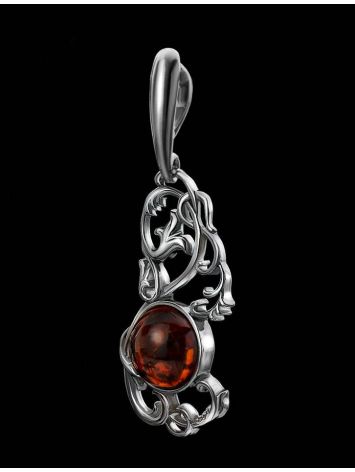 Classy Silver Pendant With Cherry Amber The Tivoli, image , picture 4