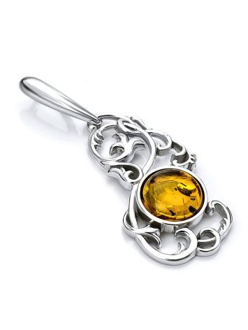Classy Silver Pendant With Cognac Amber The Tivoli, image , picture 4